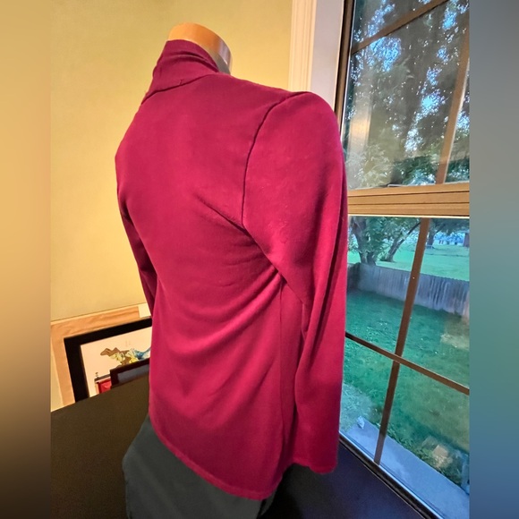 Dark magenta wrap-like cardigan - Adult Size M - Picture 7 of 16